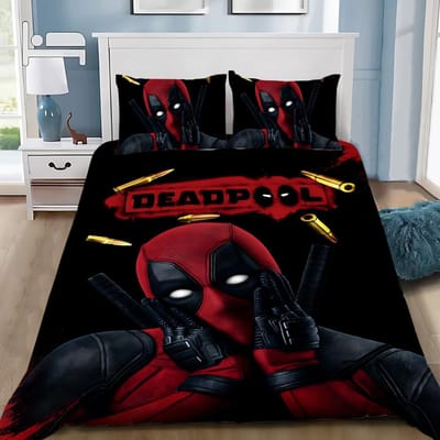 Jongens Dekbedovertrek Kussensloop Wolverine Beddengoed Set Volwassen Jongen Meisje Slaapkamer Decoratie Kinder Cadeau Enkel Dubbel Groot AU Single(140*210cm)3pcs