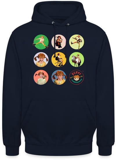 Pippi Langkous Foto's Van Pippi In Cirkels Hoodie Unisex