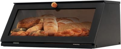Bamboe Broodtrommel voor Brood en Toast - Eco Keukenopbergdoos - Natuurlijk Bamboe - Duurzaam en Milieuvriendelijk - 39x25x18 cm