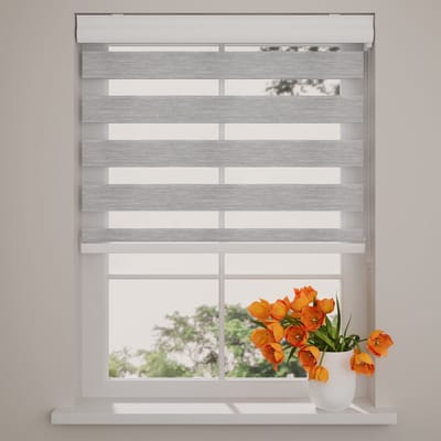 Duo Rolgordijn Splendid Fiber - Lichtdoorlatend - Grey - 70 x 175