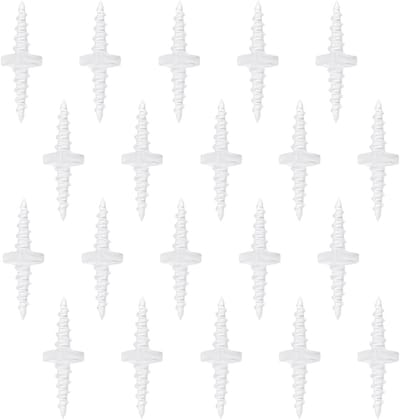 Dailygoods- Visas Schroeven 20PCS - Dubbelzijdige Schroefconnectoren - Bevestigingsschroeven - Positioneringsschroeven - Transparant Plastic - Ideaal voor Natuurlijke Presentatie - Aasconnector