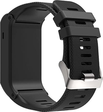 Siliconen bandje - geschikt voor Garmin Vivoactive / Vivoactive HR - zwart