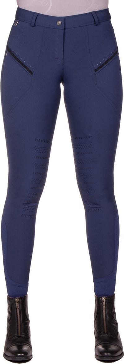 Qhp Rijbroek Jace Knie Grip Navy - 38