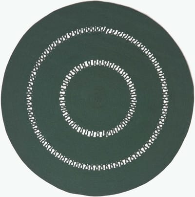 Homescapes Gevlochten Rond Gehaakt Vloerkleed Groen, 120 cm
