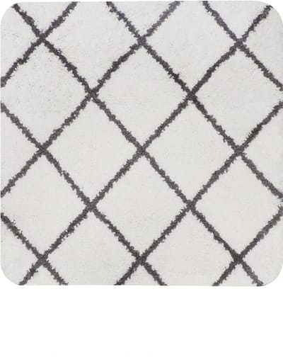 Dutch House Bidetmat Menton - Bidetmat 60x60cm - Wit - Antislip - Badmatten - Anti Slip Douchemat - Badkamer Mat - Snel Absorberend - Snel Drogende Badmat - Bidetmat - WC mat - Toiletmat voor hangend toilet