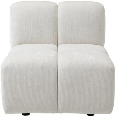 Vente-unique Fauteuil in gebroken wit getextureerde stof CARLIVI