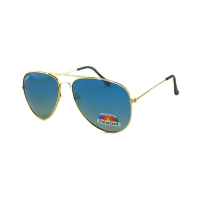 LOUD AND CLEAR® - Zonnebril - Piloten Zonnebril - Pilotenbril - Heren - Dames - Goud - Blauw - Gepolariseerd
