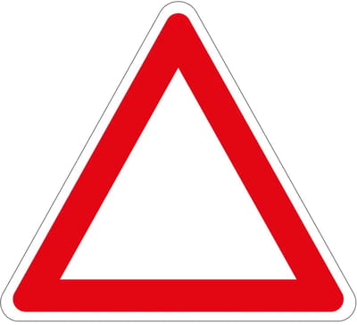 Voorrang verlenen bord - B6 | gecoat dibond materiaal | 20 cm