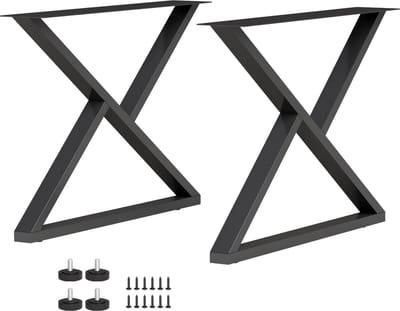 HOMCOM - Tafel met poten - Staal - 60 x 10 x 43 cm - Zwart