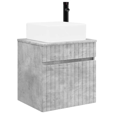vidaXL - Wandgemonteerde - wastafelmeubel - Betongrijs - 49 - x - 41 - x - 63 - cm