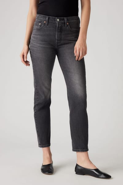 Levi's 501® Crop Jeans Black Size: W28L26 | Straight Outlet | Dames | Grijs