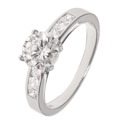 Juwelier Zwartevalk - Zilveren (gerhodineerd) damesring - 21.256/16½