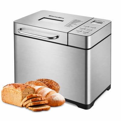 Jensaro Broodbakmachine 1Kg - 19 Programma’s - 650W - Automatisch - Noten Dispenser - Timer & Warmhoudfunctie - RVS Design