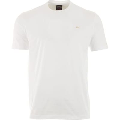 Paul & Shark T-Shirt Gold Shark Detailing Wit / male