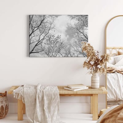 Canvas print DD123019 Tree tops A.S. Création 0,7 x 0,5 m Grijs Kantoor Hal/Gang Keuken Slaapkamer Woonkamer