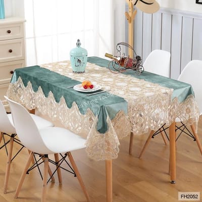 Tafelkleed Goud Fluweel Champagne Geborduurd Tafel Flanel Rond Tafelkleed Kant Tafelkleed TV-meubel Pianohoes Stofhoes 70X70cm Square white