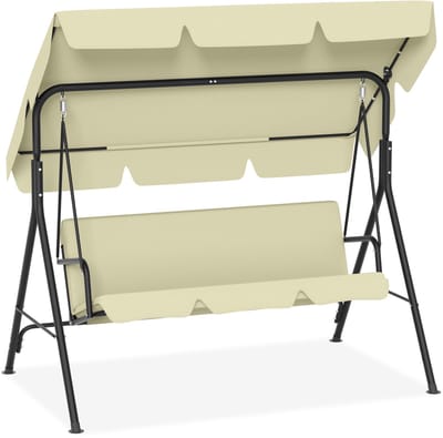ACXIN 3-zits tuinschommel zonnedak 200kg 193x110x152 - Beige