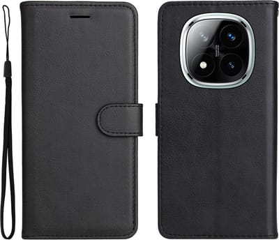 Coverup Hoesje - Geschikt voor Xiaomi Redmi Note 14 Pro 5G / Pro+ / Poco X7 Hoesje - Coverup Book Case - Zwart