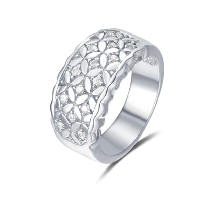 Quiges - Ring Klassiek Solitair in Vintage Stijl van 925 Zilver met Zirkonia Transparant - QSR12717