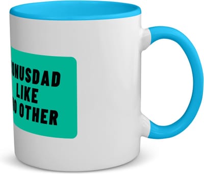 Akyol - bonusdad like no other koffiemok - theemok - blauw - Vader - geweldige bonusvader - niemand anders - verjaardag - cadeau - kado - bedankje - geschenk - 350 ML inhoud