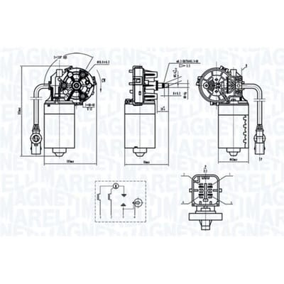 Voorruitreiniging - Ruitenwissermotor MAGNETI MARELLI 064370000010