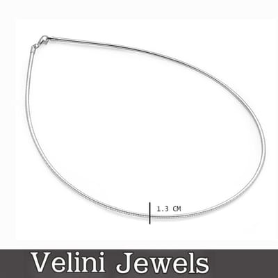 Velini jewels-OMEGA1.3-40 -925 Zilver gerodineerd Ketting- 40 cm