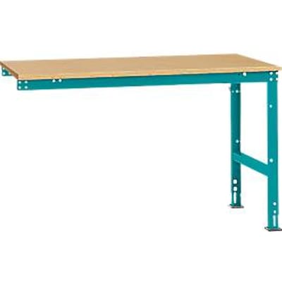 Manuflex aanbouwtafel UNIVERSAL Standaard, tafelblad multiplex, 1500 x 1000, waterblauw