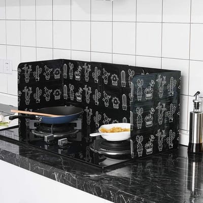 Opvouwbare Spatbescherming met Anti-aanbaklaag voor Gasfornuis - Afdekking voor Olie - Schild voor Keuken - Geschikt voor Vaatwassers