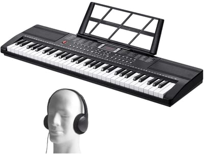 DIMICO - Digitale elektrische piano keyboard - 61 Toetsen Standaard - Verlichte Toetsen - 600 Tonen - 500 Ritmes - Hoofdtelefoon