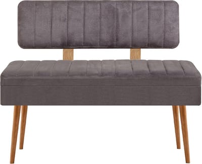 Asir - Bank - Atlantic Pine en Antraciet - 90 x 39 x 40 cm