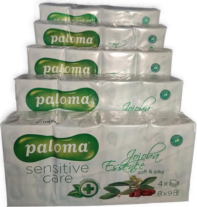 Paloma zakdoekjes - Tissues - Jojoba Essence - Soft & Silky - 5 x 8 pakjes