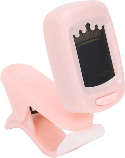 Gitaar Tuner - Clip-on Stemapparaat - Muziek Instrumenten Stemmen - Groot Display - Mini Formaat - Roze