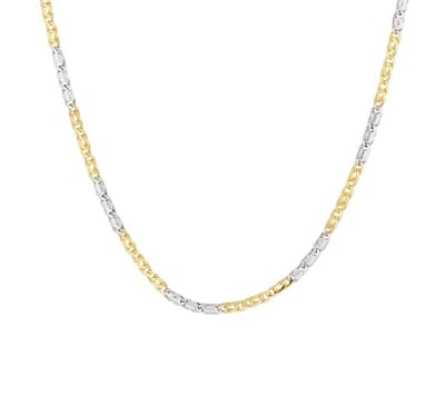 YO&NO -  Ketting - Goud -  Valkenoog -  2,1 mm -  45 cm - Sieraden vrouw - 5,83gr - 585 Goud