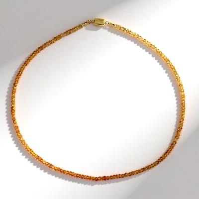 Cavill - Halsketting 925 Sterling Zilver Verguld - 0.58 ct Braziliaanse Keizerlijke Topaas - Facetgeslepen - Elegant - Magnetische Sluiting