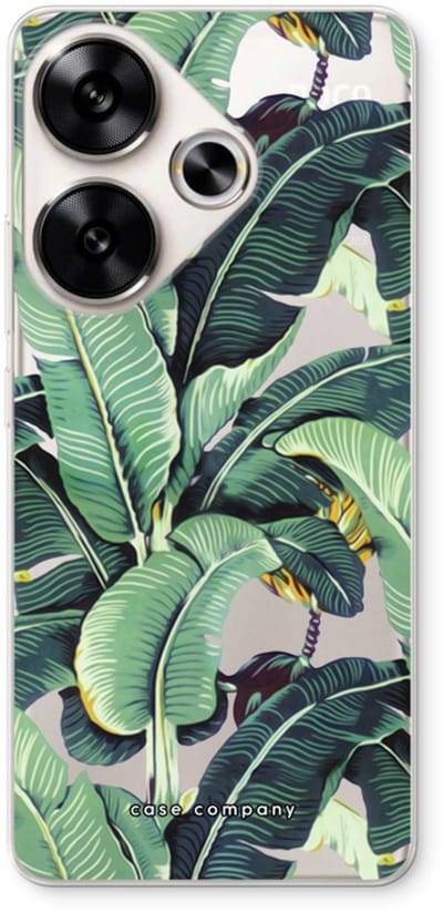Case Company® - Hoesje geschikt voor Xiaomi Poco F6 hoesje - Bananenbladeren - Soft Cover Telefoonhoesje - Bescherming aan alle Kanten en Schermrand