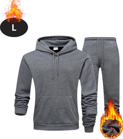 Nivard Joggingpak - Huispak - Volwassenen - Trainingspak - Comfortabel - Joggingsbroek - Tracksuit - Heren - Donkergrijs - L