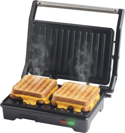 COOK-IT Tosti Apparaat - Contactgrill - Tosti IJzer - 180° Uitklapbaar - Anti-Aanbaklaag - Cool Touch - Croque Monsieur Toestel