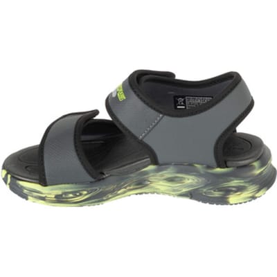 Skechers S-Licht: Sola Glow Sandaal - Fusion Brights, voor Jongen grijze Sandalen 30 grijs