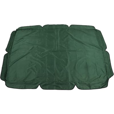 Auvent de Balançoire Tissu Oxford 600D Enduit Argent Imperméable Housse Supérieure de Balançoire pour Extérieur Noir vert foncé
