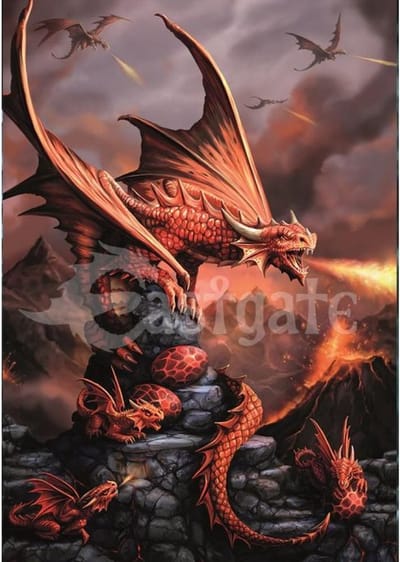 Eastgate Wenskaart Fire Dragon Multicolours
