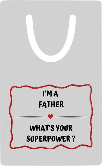 Hacebo® - I'm a father what's your superpower? metalen boekenlegger - Papa - vader met superkracht - vader cadeautjes - vaderdag - verjaardag - geschenk - kado Bladwijzer boekenleggers - 7.6 cm x 5cm