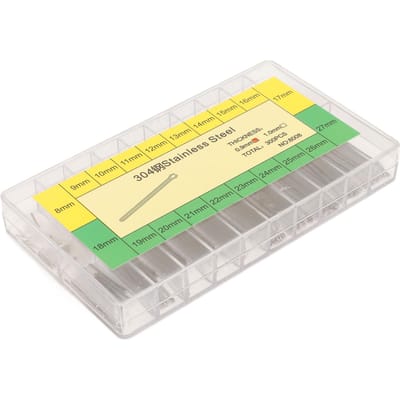 300 PCS 0.9mm Goupilles de Maillon de Bracelet de Montre en Acier Inoxydable Assortiment Kit de Remplacement 8mm‑27mm beige