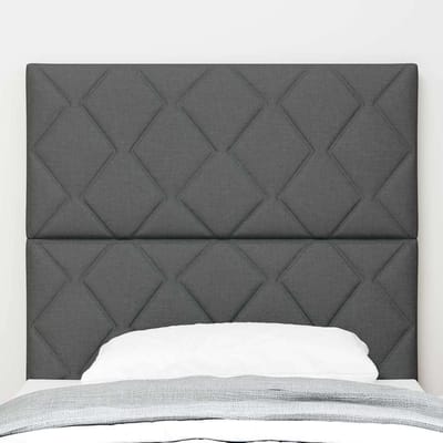vidaXL - Hoofdbord - Donkergrijs - 100 - cm - Stof