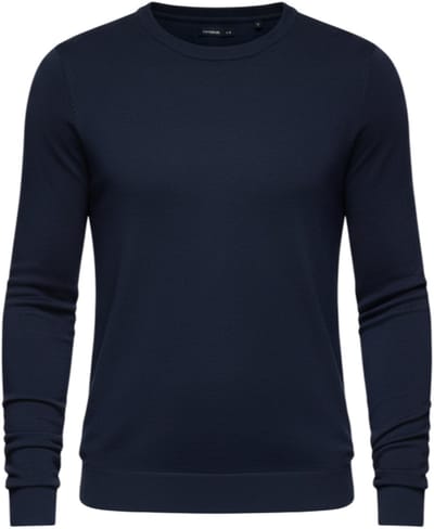 OMBRE Trui - Regular Fit - Viscose - Lange Mouw Marine M