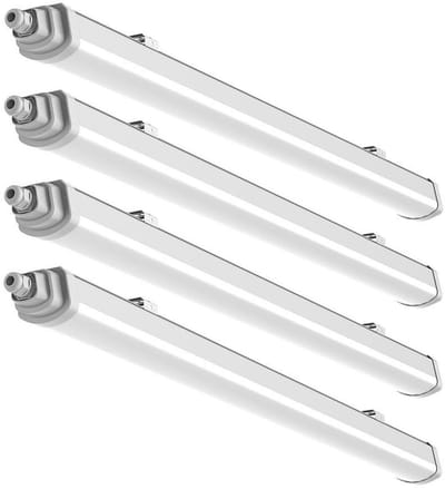 Kelderlamp Plafondlamp LED garageverlichting Hallamp, IP65, 18W 2160lm 6500K koel wit, L 60 cm, set van 4