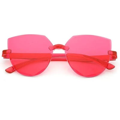 Nieuwe Vintage Kattenoog Ronde Zonnebril Dames Koreaanse Transparante Randloze Gegradueerde Zonnebrillen Luxe Tinten UV400 Oculos
