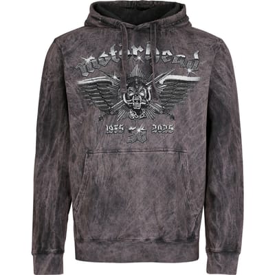 Motörhead Trui met capuchon - Wings Badge - S tot XXL - voor Mannen - grijs