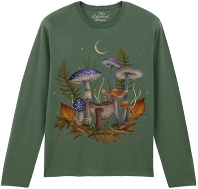 Paddestoelen Mushroom Cover The Coloured House Longsleeve T-shirt XXL