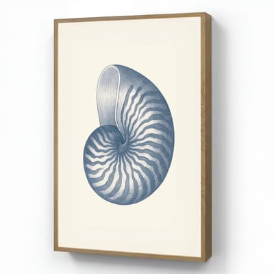 Wandlamp 70x100 cm - Oplaadbaar - Blauw - Schelp - Spiraal - Wandlampen binnen woonkamer - Slaapkamer lamp - Decoratieve nachtlamp - Vloerlamp draadloos