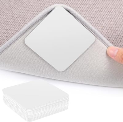 Wasbare antislipmat voor tapijt, 16 stuks, dubbelzijdige onderlegger met sterke grip, ideaal voor hardhouten vloeren en tegels, voorkomt verschuiven van tapijten